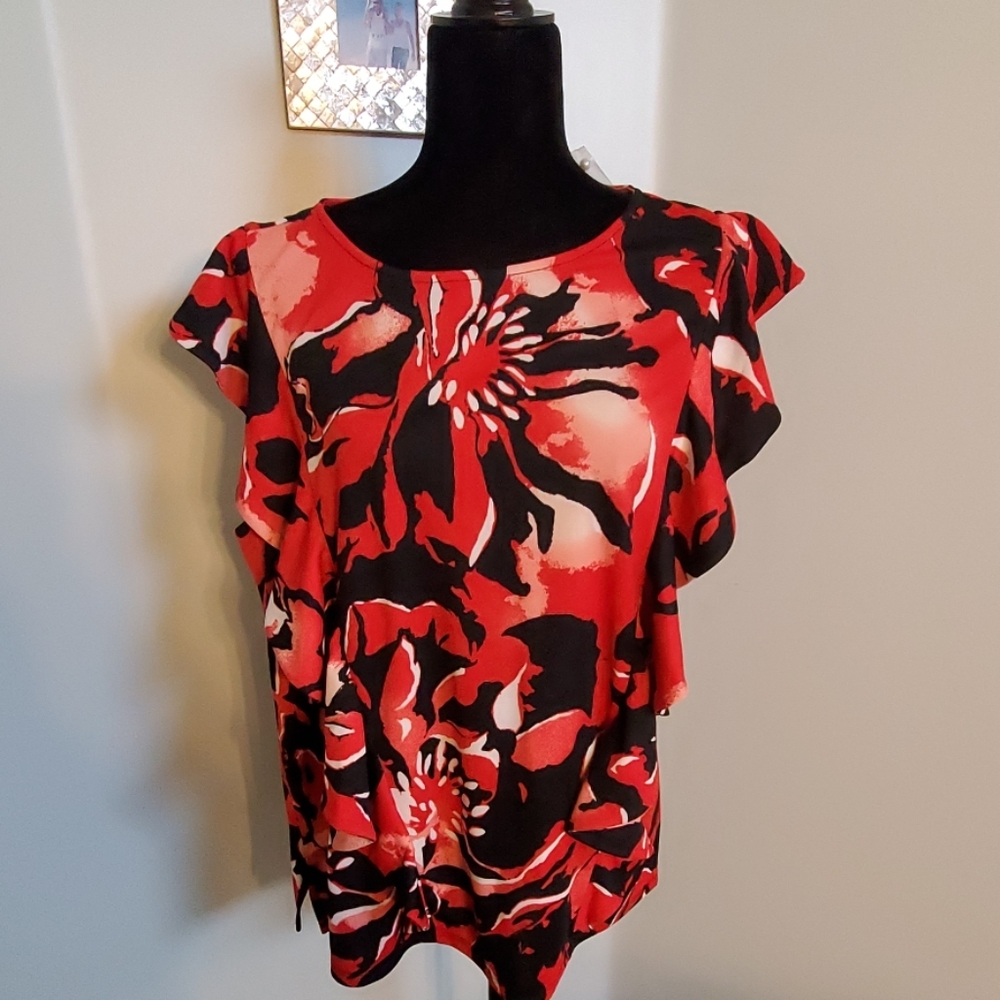 NWT- The Limited Womens floral dress shirt 1X